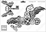 Schablone-Stencil A4 130-1471 Steam Punk Flügel